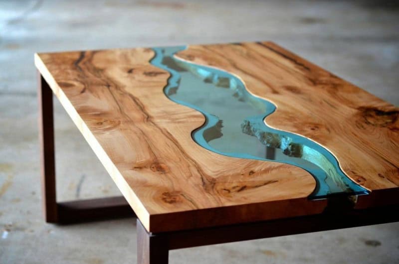 42 Great ideas for epoxy resin and wood furniture, how to make them ...