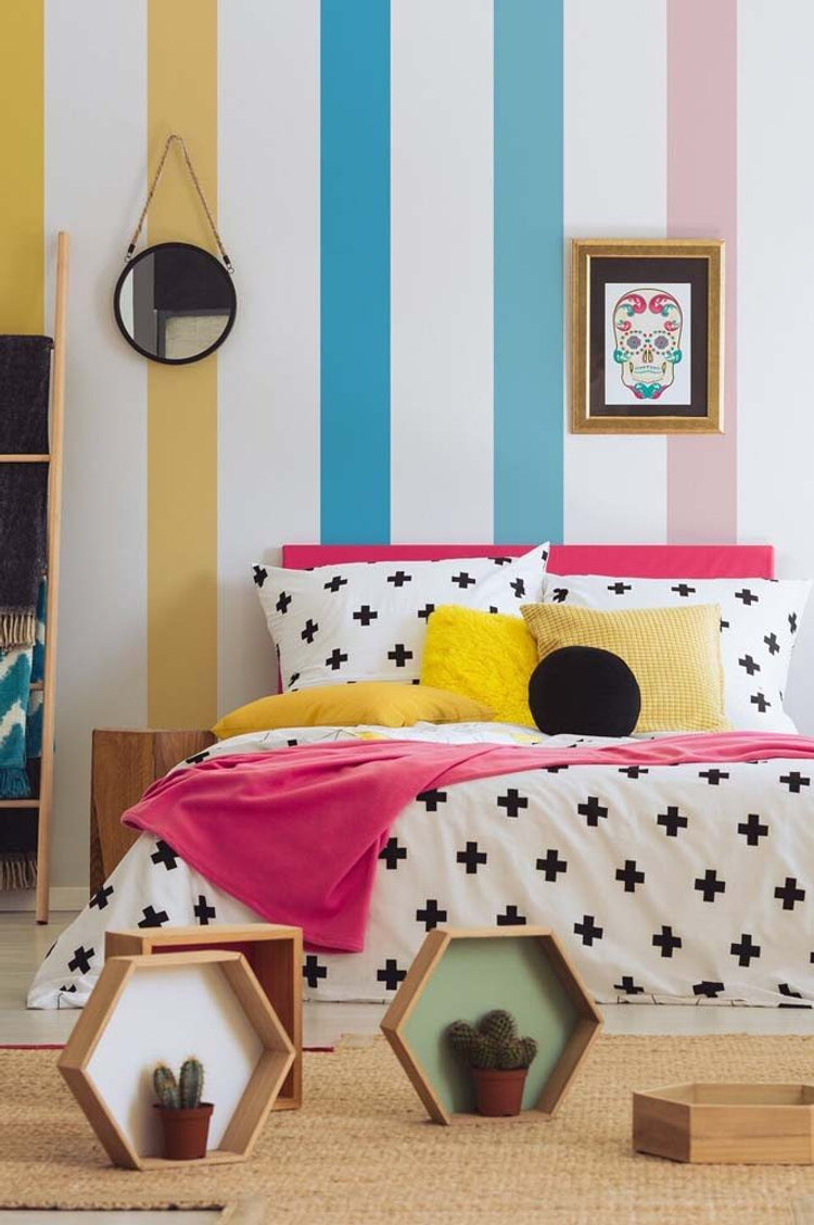 Striped walls: how to do them, tips and 48 trendy and creative ...