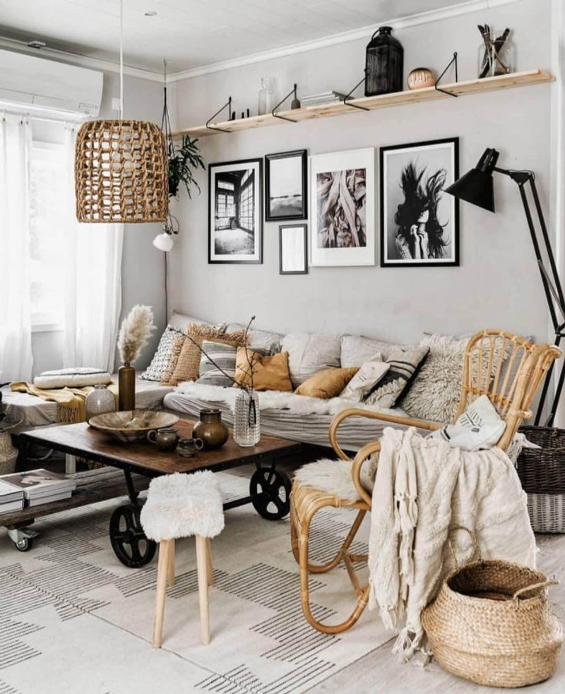 Unique Scandinavian Apartment Decor With Texture Contrast