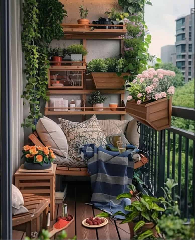 Stunning Converting Balcony Into Relaxing Space image